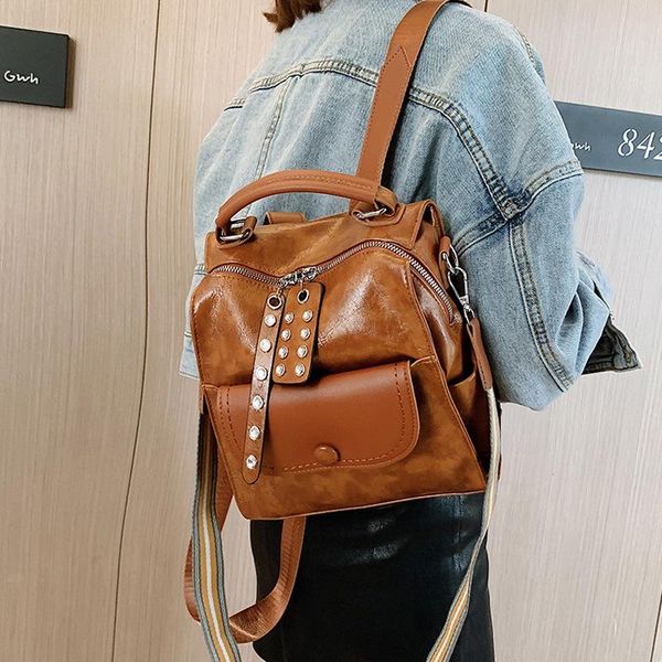 brand 2020 retro hasp back pack bags leather travel backpack women school bags for teenagers girls luxury backpacks mochila new
brand 2020 retro hasp back pack bags leather travel backpack women school bags for teenagers girls luxury backpacks mochila new