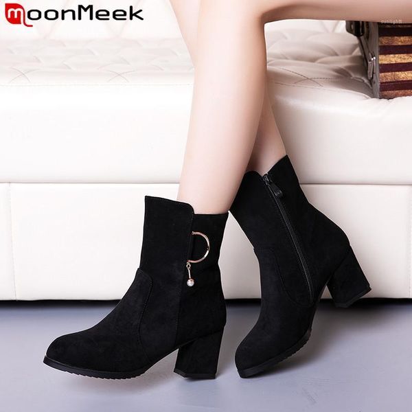 boots moonmeek fashion women round toe zip ankle square high heels shoes ladies autumn winter big size 34-431, Black
boots moonmeek fashion women round toe zip ankle square high heels shoes ladies autumn winter big size 34-431, Black