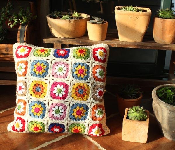 cushion/decorative pillow crochet granny white daisy flower pattern cushion home handmade decorative 45x45cm
cushion/decorative pillow crochet granny white daisy flower pattern cushion home handmade decorative 45x45cm