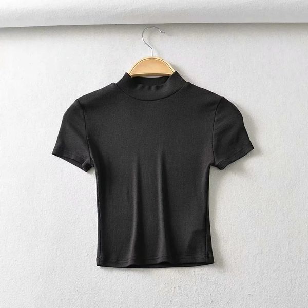 half-high collar spring and summer base shirt women's solid color slim 2020 coat t-shirt thread tight high waist navel short sleeve, White
half-high collar spring and summer base shirt women's solid color slim 2020 coat t-shirt thread tight high waist navel short sleeve, White