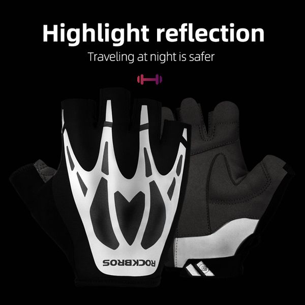 rockbros bicycle gloves outdoor sport men women fitness summer autumn half finger oem logo acceptable reflective cycling gloves, Black
rockbros bicycle gloves outdoor sport men women fitness summer autumn half finger oem logo acceptable reflective cycling gloves, Black