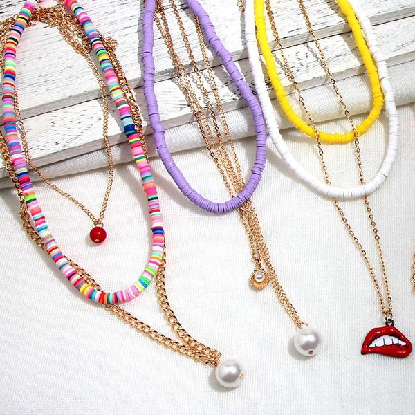flatfoosie multilayer soft pottery choker necklace collar statement handmade bohemian lip pearl pendant necklaces women jewelry, Silver
flatfoosie multilayer soft pottery choker necklace collar statement handmade bohemian lip pearl pendant necklaces women jewelry, Silver
