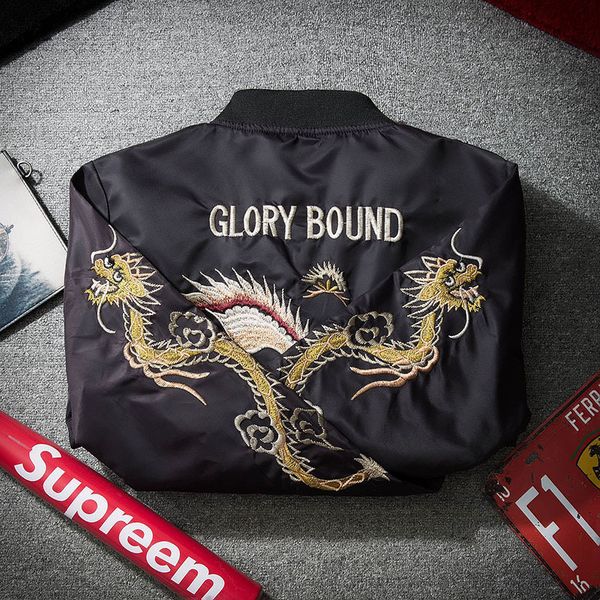 2021 the new anarchy black outwear new fashion street thin man ma1 retro-embroidered jacket distinctive phoenix dragon cartoon 2ygp, Black;brown
2021 the new anarchy black outwear new fashion street thin man ma1 retro-embroidered jacket distinctive phoenix dragon cartoon 2ygp, Black;brown