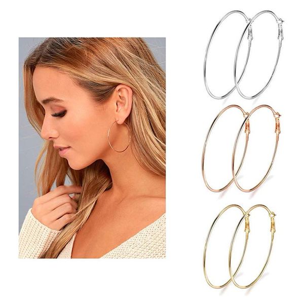 1pairs exaggerate big smooth circle hoop earrings brincos simple party round loop earrings for women girl's jewelry, Golden;silver
1pairs exaggerate big smooth circle hoop earrings brincos simple party round loop earrings for women girl's jewelry, Golden;silver