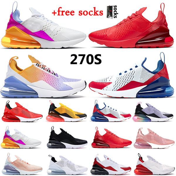 2021 with socks womens mens 270s running shoes cushion triple outdoor sports sneakers athletics mens trainers shoes, White;red
2021 with socks womens mens 270s running shoes cushion triple outdoor sports sneakers athletics mens trainers shoes, White;red