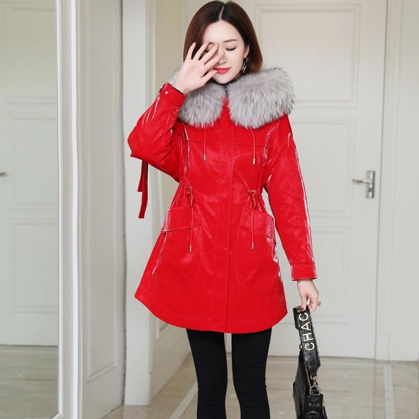 women's fur & faux fashion coat raccoon collar hooded female jacket thicken warm jackets for women 2021 ropa zjt1228, Black
women's fur & faux fashion coat raccoon collar hooded female jacket thicken warm jackets for women 2021 ropa zjt1228, Black