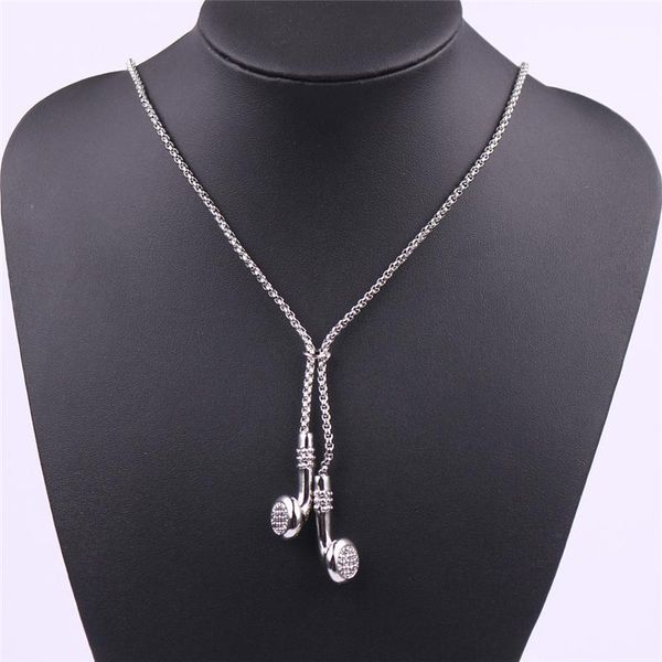 2020 neckalce men jewelry hip hop mu ic headphone pendant chain head et necklace gold long choker women acce orie z41, Silver
2020 neckalce men jewelry hip hop mu ic headphone pendant chain head et necklace gold long choker women acce orie z41, Silver