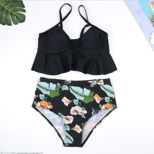 two piece high waist bikini set shirred petite swimwear smocked bathing suits tummy control ruffled swimsuit, White;black
two piece high waist bikini set shirred petite swimwear smocked bathing suits tummy control ruffled swimsuit, White;black