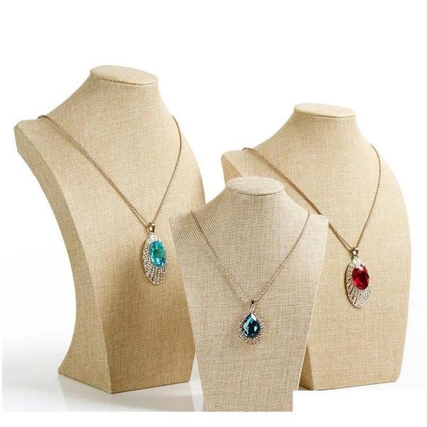 quality linen mannequin necklace rack frame neck mold pendant jewelry display stands holder shooting props wqebg, Khaki
quality linen mannequin necklace rack frame neck mold pendant jewelry display stands holder shooting props wqebg, Khaki