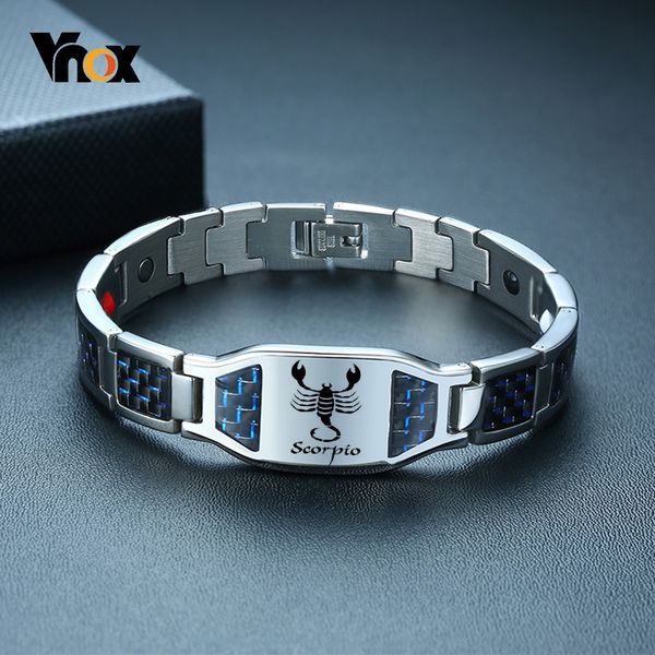 vnox men's custom engraving info magnetic bracelet with blue carbon fiber male wrist jewelry 200928, Black
vnox men's custom engraving info magnetic bracelet with blue carbon fiber male wrist jewelry 200928, Black