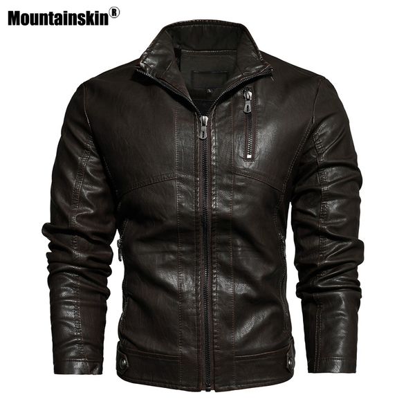 mountainskin winter men's motorcycle 2020 new men casual zipper pu jacket thick windproof leather coat male sa969
mountainskin winter men's motorcycle 2020 new men casual zipper pu jacket thick windproof leather coat male sa969