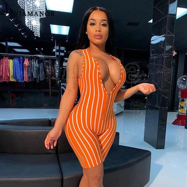 anjamanor bodycon jumpsuit women summer 2020 clubwear orange striped print front zip sleeveless playsuit romper d87-aa51 t200704, Black;white
anjamanor bodycon jumpsuit women summer 2020 clubwear orange striped print front zip sleeveless playsuit romper d87-aa51 t200704, Black;white
