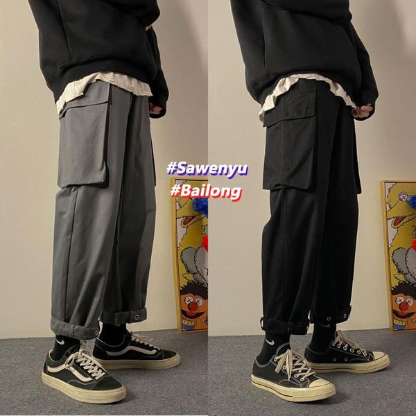 men's pants autumn cotton cargo fashion retro multi-pocket casual men streetwear loose hip-hop straight trousers mens, Black
men's pants autumn cotton cargo fashion retro multi-pocket casual men streetwear loose hip-hop straight trousers mens, Black