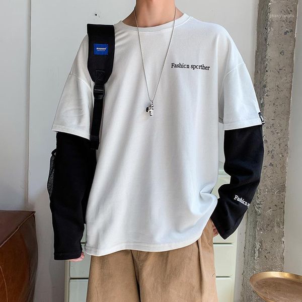 running jerseys sports long-sleeved t-shirt men's 2021 autumn winter trend student fake two-piece clothes o-neck plus velvet bottoming, Black;blue
running jerseys sports long-sleeved t-shirt men's 2021 autumn winter trend student fake two-piece clothes o-neck plus velvet bottoming, Black;blue
