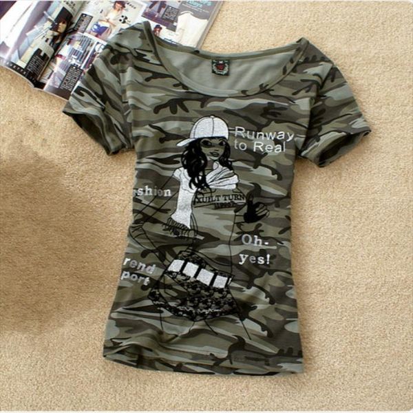 summer army camouflage tshirt women letter crown printed t shirts stretch military uniform big size 4xl casual tee clothes, White
summer army camouflage tshirt women letter crown printed t shirts stretch military uniform big size 4xl casual tee clothes, White
