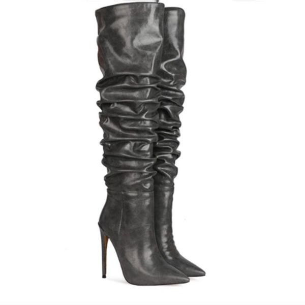 shofoo shoes,fashion women's boots, pleated decoration, about 12 cm high heel boots, knee length women's boots. size:34-45, Black
shofoo shoes,fashion women's boots, pleated decoration, about 12 cm high heel boots, knee length women's boots. size:34-45, Black