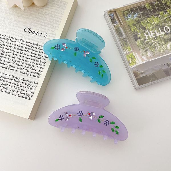women colorful crystal flower leaf hair clamps length 9.5 cm large jelly color scrunchies ponytail hair clips claw european lady acetic acid, Slivery;golden
women colorful crystal flower leaf hair clamps length 9.5 cm large jelly color scrunchies ponytail hair clips claw european lady acetic acid, Slivery;golden