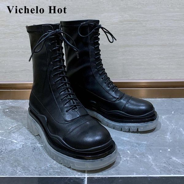 boots vichelo motorcycle natural leather cross-tied coolest recommend round toe thick high heel back zipper ankle l081, Black
boots vichelo motorcycle natural leather cross-tied coolest recommend round toe thick high heel back zipper ankle l081, Black