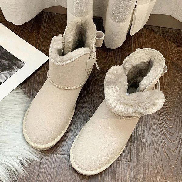 rimocy faux suede thick plush snow boots women shoes warm flat ankle boots woman lovely bow cotton padded shoes ladies winter #7866, Black
rimocy faux suede thick plush snow boots women shoes warm flat ankle boots woman lovely bow cotton padded shoes ladies winter #7866, Black