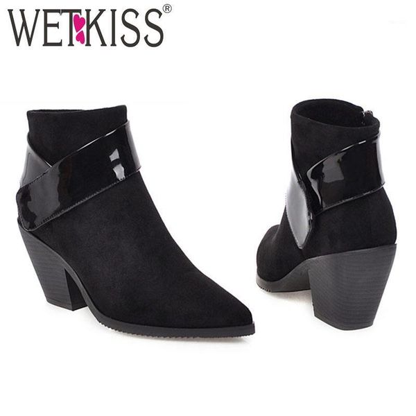 boots wetkiss western women high heels ankle boot female stitching flock shoes ladies pointed toe winter big size 31-461, Black
boots wetkiss western women high heels ankle boot female stitching flock shoes ladies pointed toe winter big size 31-461, Black