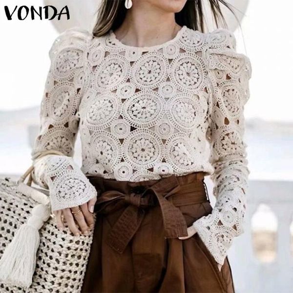 women lace blouse 2020 vonda autumn hollow out shirts women loose cotton party casual long sleeve bohemian blusas plus size, White
women lace blouse 2020 vonda autumn hollow out shirts women loose cotton party casual long sleeve bohemian blusas plus size, White