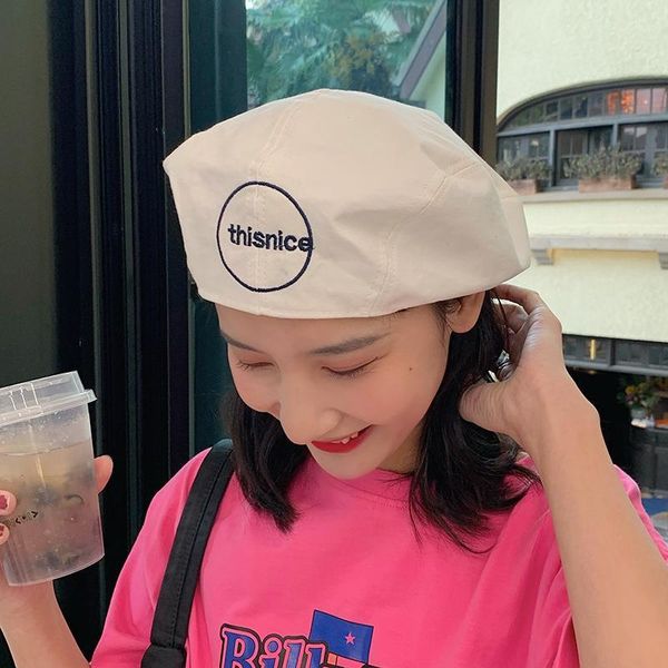 elegant female beret hat casual streetwear girls beret cap female french cap women embroidery letters painter hats, Blue;gray
elegant female beret hat casual streetwear girls beret cap female french cap women embroidery letters painter hats, Blue;gray