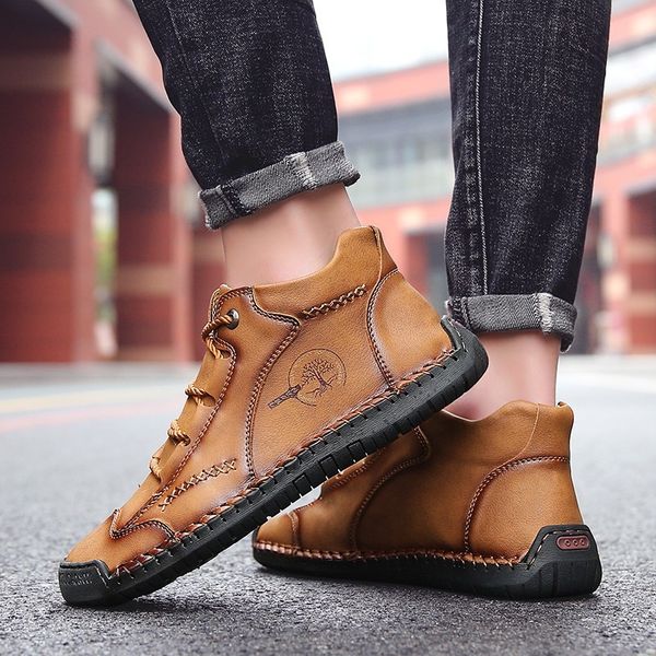brand winter men's boots warm plush men's snow boots handmade leather men ankle boots outdoor non-slip men's shoes size 38-48, Black
brand winter men's boots warm plush men's snow boots handmade leather men ankle boots outdoor non-slip men's shoes size 38-48, Black