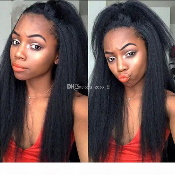 yaki kinky straight full lace glueless lace front human hair wigs for black women with baby hair virgin human hair italian yaki wig, Black;brown
yaki kinky straight full lace glueless lace front human hair wigs for black women with baby hair virgin human hair italian yaki wig, Black;brown
