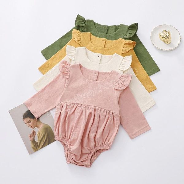 kids rompers girls solid color romper infant toddler flying sleeve jumpsuits summer spring autumn fashion boutique baby climbing clothes, Blue
kids rompers girls solid color romper infant toddler flying sleeve jumpsuits summer spring autumn fashion boutique baby climbing clothes, Blue