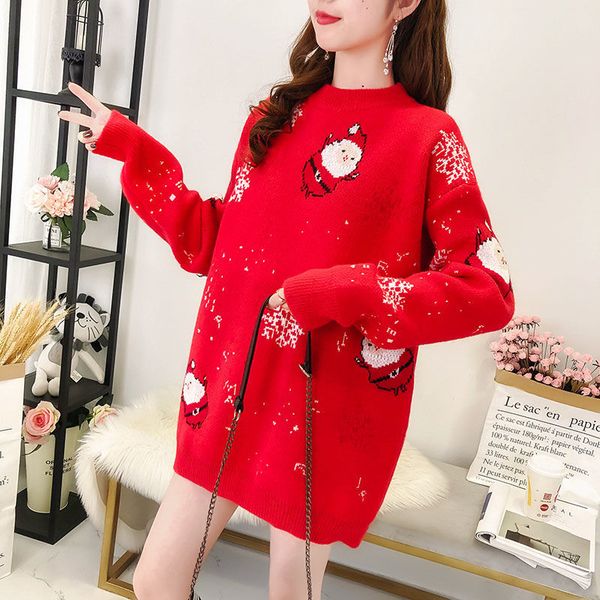 2021 new engage more size female christmas loose winter woman foreign style snowflake from cartoon sweater qd2t, White;black
2021 new engage more size female christmas loose winter woman foreign style snowflake from cartoon sweater qd2t, White;black