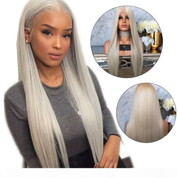 fashion women gray long straight lace front wig heat resistant synthetic hair front lace wigs with baby hair 24, Black
fashion women gray long straight lace front wig heat resistant synthetic hair front lace wigs with baby hair 24, Black