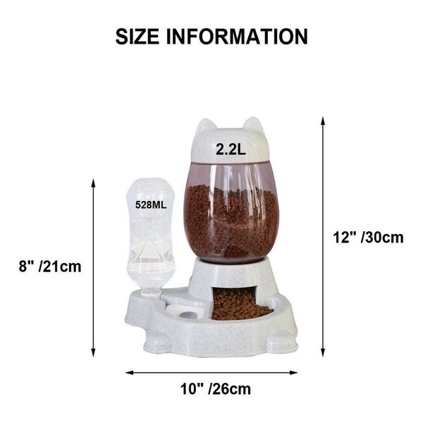 2.2l pet dog cat matic feeder dog cat drinking bowl food water dispenser large capacity cats feeding container wmtsxh
2.2l pet dog cat matic feeder dog cat drinking bowl food water dispenser large capacity cats feeding container wmtsxh