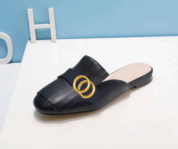 622sslippers designer summer beach slippers fashion loafers lazy flat baotou flops leather letters lady cartoon slides women shoes metal lad, Black
622sslippers designer summer beach slippers fashion loafers lazy flat baotou flops leather letters lady cartoon slides women shoes metal lad, Black