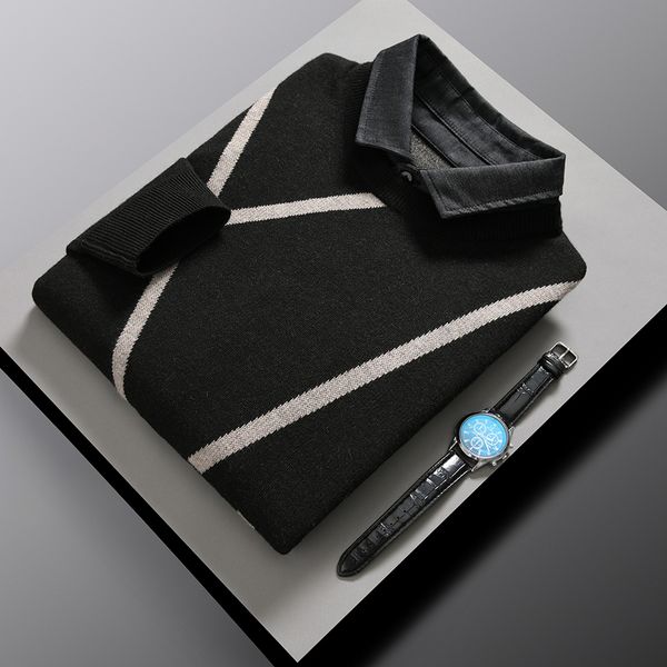 men's high-end brand sweater, sweater digner, leisure, geometry, autumn and winter, new in 2021, White;black
men's high-end brand sweater, sweater digner, leisure, geometry, autumn and winter, new in 2021, White;black