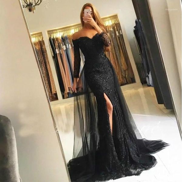 black muslim evening dresses mermaid 3/4 sleeves lace beaded slit tulle v-neck dubai kaftan saudi arabic long evening gown1, White;black
black muslim evening dresses mermaid 3/4 sleeves lace beaded slit tulle v-neck dubai kaftan saudi arabic long evening gown1, White;black
