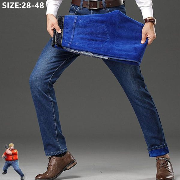 men's jeans winter denim pants black warm fleece oversized for men plus size 42 44 46 48 slim fit stretch thicken large trouser, Blue
men's jeans winter denim pants black warm fleece oversized for men plus size 42 44 46 48 slim fit stretch thicken large trouser, Blue