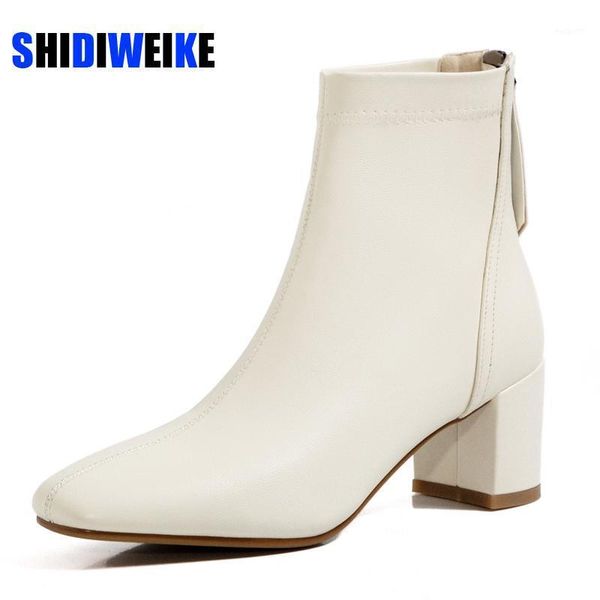 boots soft leather ankle women hoof heel autumn lady high heels shoes fashion woman square toe zipper black beige ab8701
boots soft leather ankle women hoof heel autumn lady high heels shoes fashion woman square toe zipper black beige ab8701