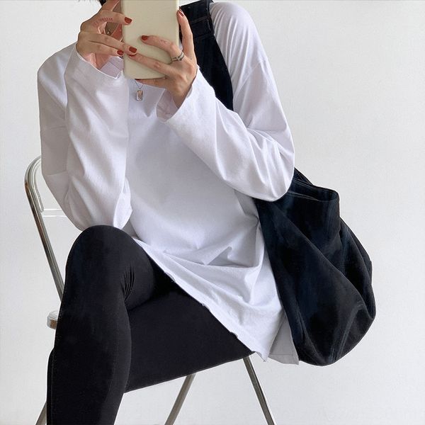 early autumn new korean loose pure women's long sleeve hem split t-shirt with round neck and t-shirt white t-shirtwhite t-shirtmediu
early autumn new korean loose pure women's long sleeve hem split t-shirt with round neck and t-shirt white t-shirtwhite t-shirtmediu