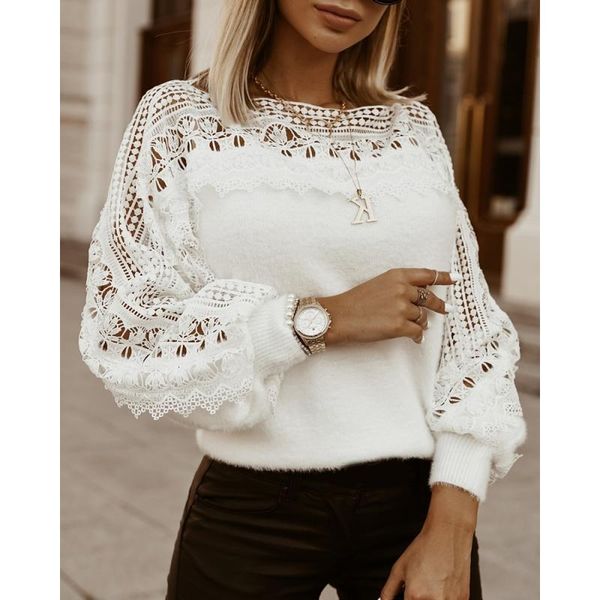 designer guiture lace lane sleeve sweater black friday 2021 deals, Black;white
designer guiture lace lane sleeve sweater black friday 2021 deals, Black;white