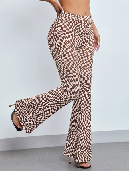 petite checkered print flare leg pants c7bq#, Black;white
petite checkered print flare leg pants c7bq#, Black;white