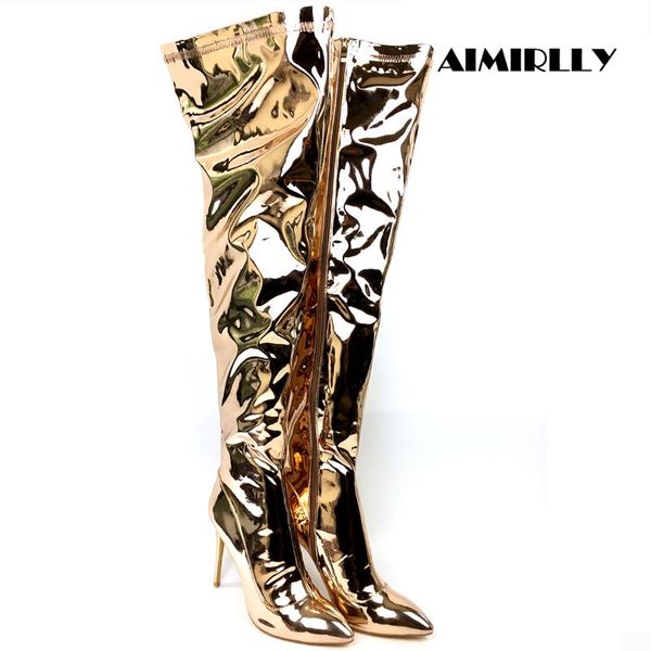 женская обувь заостренный toe над коленом boots бедро high metallic высокие каблуки дамы партии clubwear платье обувь 12 13см aimirll, Black
женская обувь заостренный toe над коленом boots бедро high metallic высокие каблуки дамы партии clubwear платье обувь 12 13см aimirll, Black