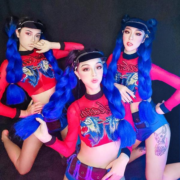 stage wear dj hip hop jazz fashion female singer clothes nightclub women's performance gogo dance costume, Black;red
stage wear dj hip hop jazz fashion female singer clothes nightclub women's performance gogo dance costume, Black;red