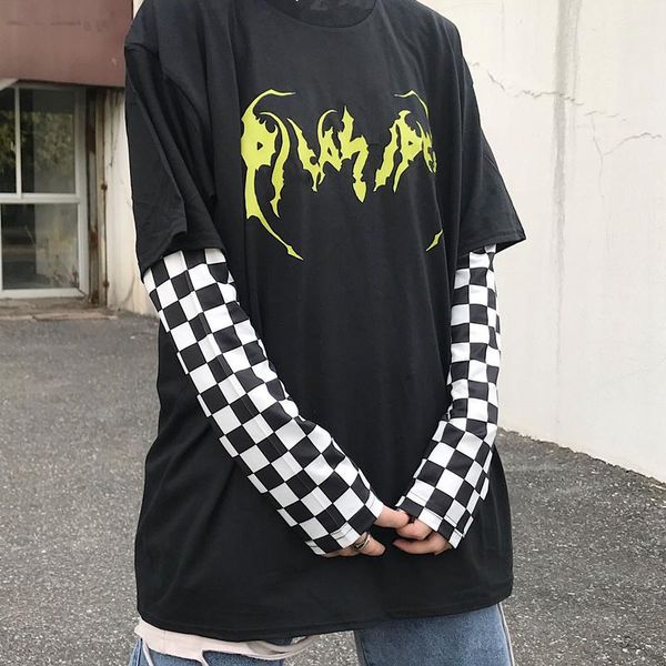 lychee harajuku head японские печать женщины футболка лоскутная женщина футболка черно-белая шахматная доступна плед леди t рубашки, White
lychee harajuku head японские печать женщины футболка лоскутная женщина футболка черно-белая шахматная доступна плед леди t рубашки, White