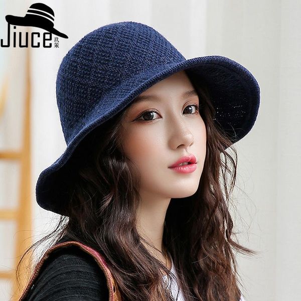 wide brim hats hat female autumn and winter knitted fisherman casual solid color foldable basin ear protection warm woolen, Blue;gray
wide brim hats hat female autumn and winter knitted fisherman casual solid color foldable basin ear protection warm woolen, Blue;gray