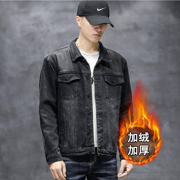 men's winter casual warm fleece denim coat outerwear youth thick lapel cotton jean jacket single breasted cowboy jackets, Black;brown
men's winter casual warm fleece denim coat outerwear youth thick lapel cotton jean jacket single breasted cowboy jackets, Black;brown