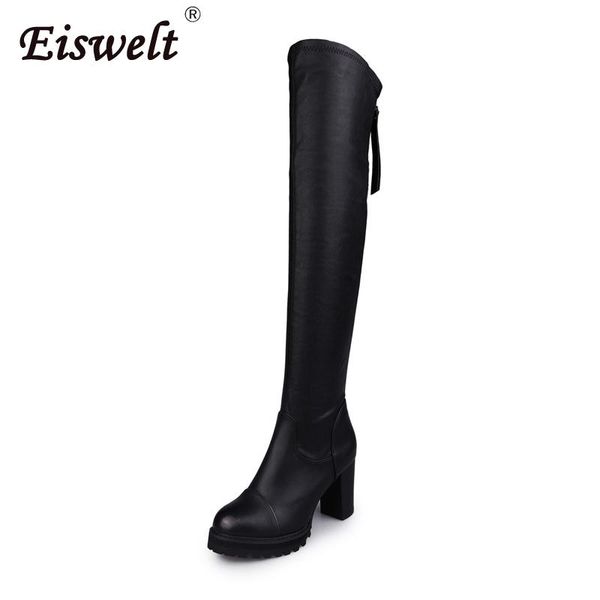 eiswelt women fashion boots autumn and winter knee ladies boots women's zipper non-slip elastic high-heeled knight, Black
eiswelt women fashion boots autumn and winter knee ladies boots women's zipper non-slip elastic high-heeled knight, Black