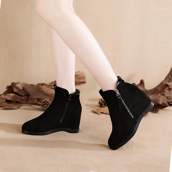 wedges hidden platform boots woman zip autumn shoes winter woman ankle boots womens dress heels botines mujer punk laarzen1, Black
wedges hidden platform boots woman zip autumn shoes winter woman ankle boots womens dress heels botines mujer punk laarzen1, Black