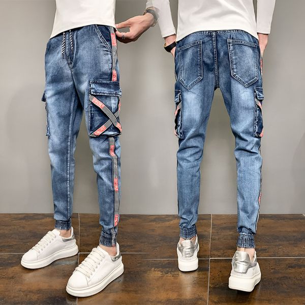 2020 denim -autumn thin fitting men's streetwear classic blue fashion webbing male overalls cowboy pants pj15
2020 denim -autumn thin fitting men's streetwear classic blue fashion webbing male overalls cowboy pants pj15