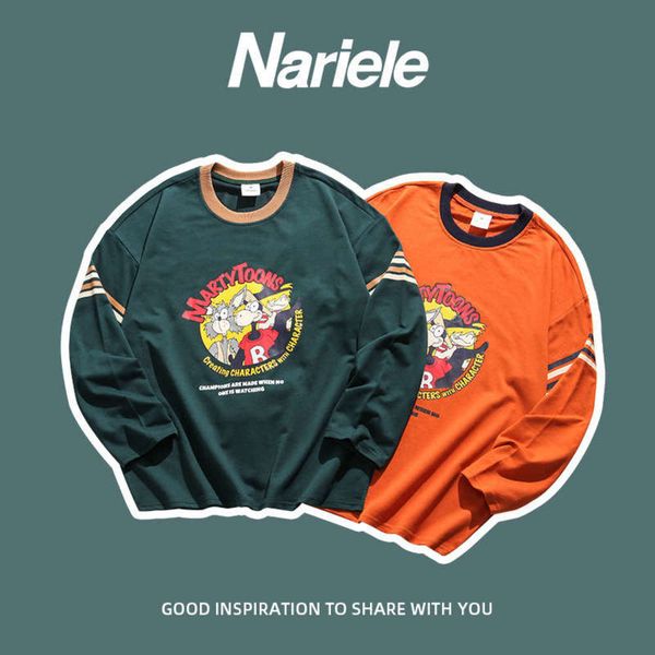 autumn 2020 new nariele long loose sleeve t-shirt women's casual temperament cartoon american fashion sweater, Black;gray
autumn 2020 new nariele long loose sleeve t-shirt women's casual temperament cartoon american fashion sweater, Black;gray