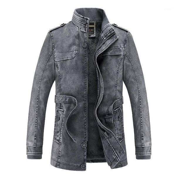 2019 new men leather coat long winter jacket mens warm outwear fashion slim pu leather jacket male thick fleece jackets1, Black
2019 new men leather coat long winter jacket mens warm outwear fashion slim pu leather jacket male thick fleece jackets1, Black